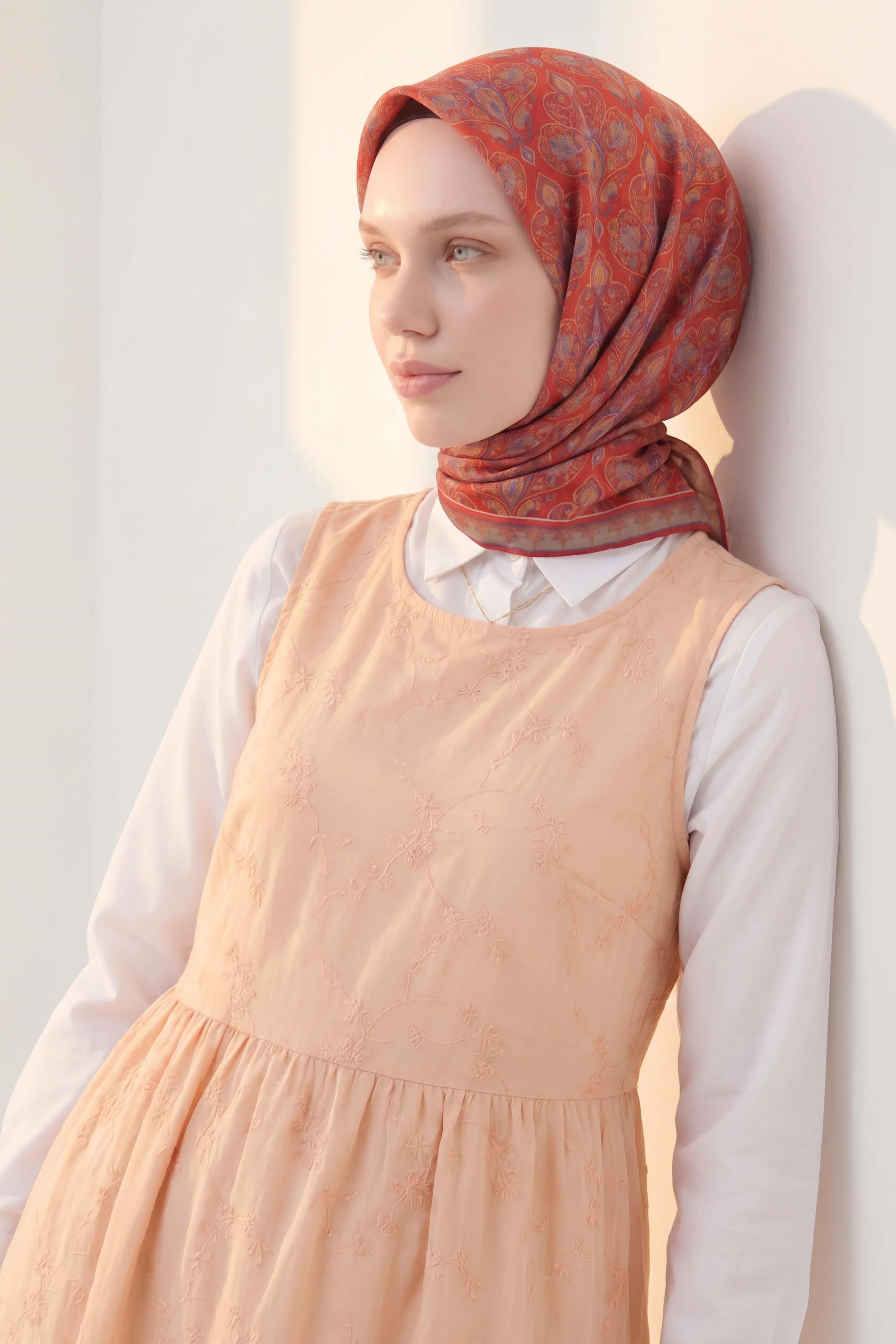Soft Eşarp Rûmi Kırmızı 90x90
