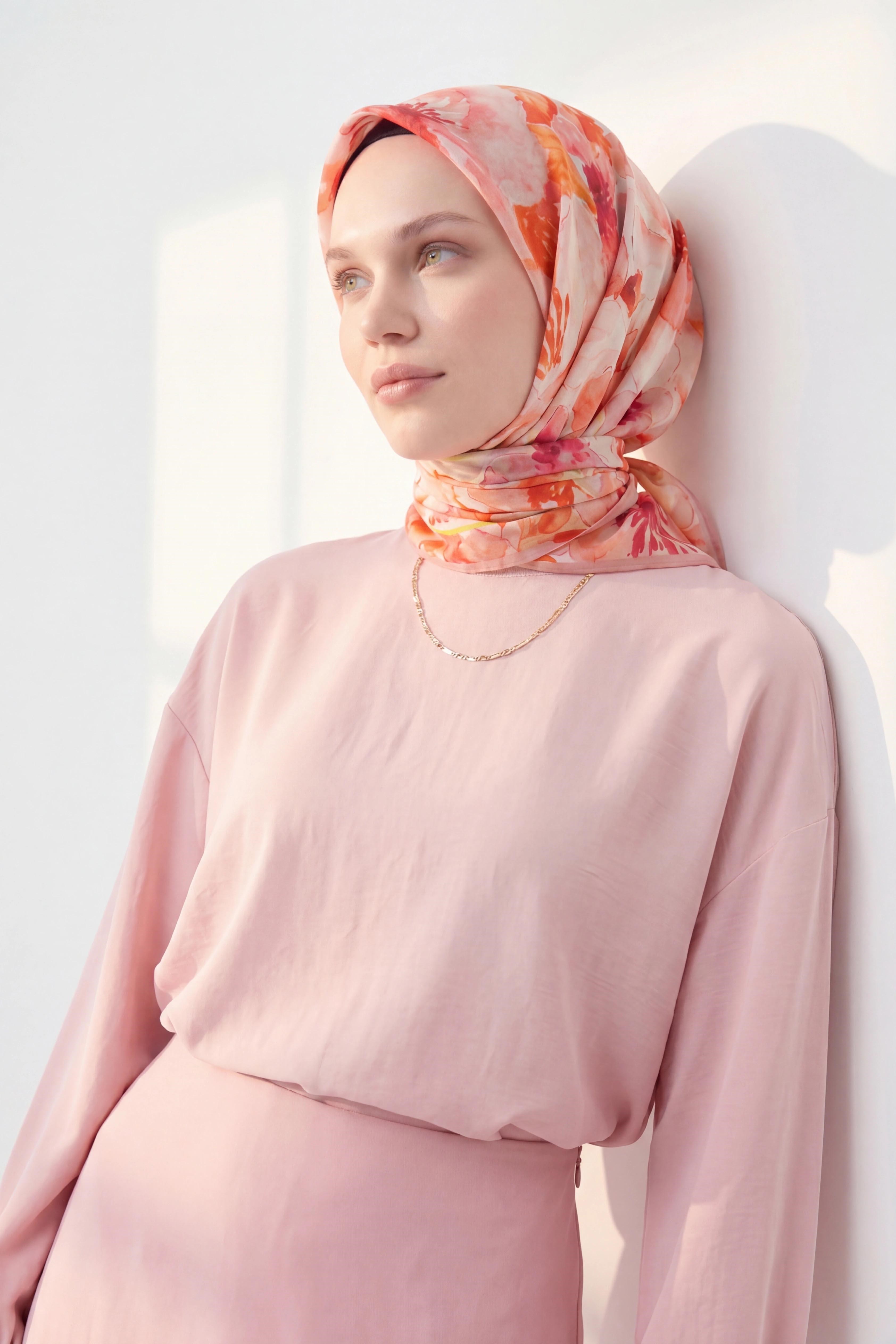 Soft Eşarp Suluboya Turuncu 90x90