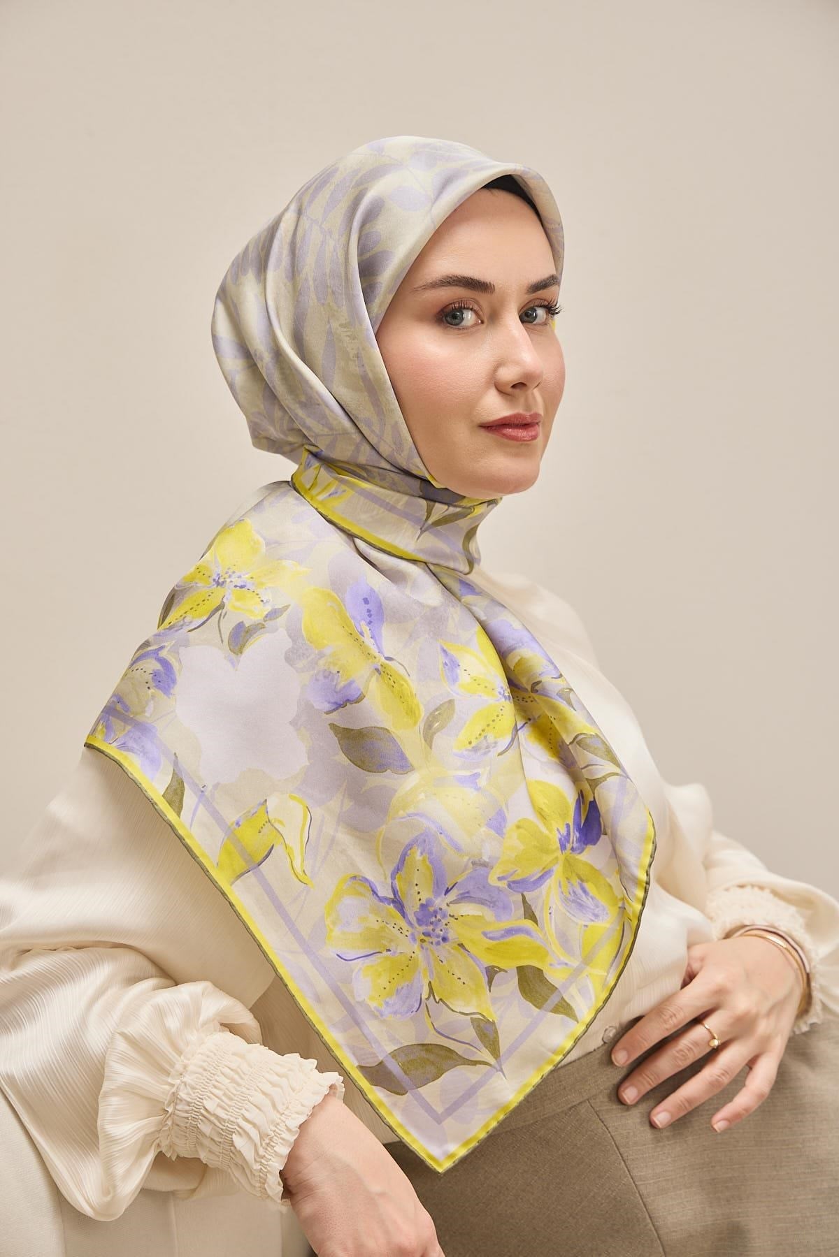 Twill İpek Eşarp Evreka Soluk Lila 90x90