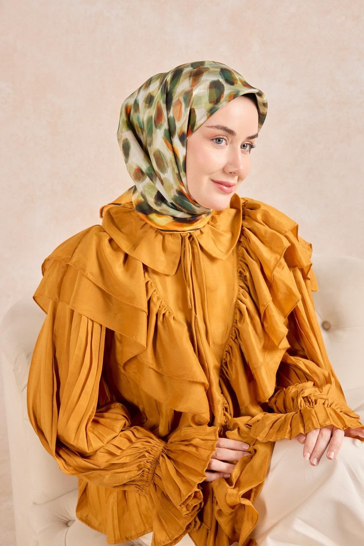 Twill İpek Eşarp Noiré Turuncu 90x90