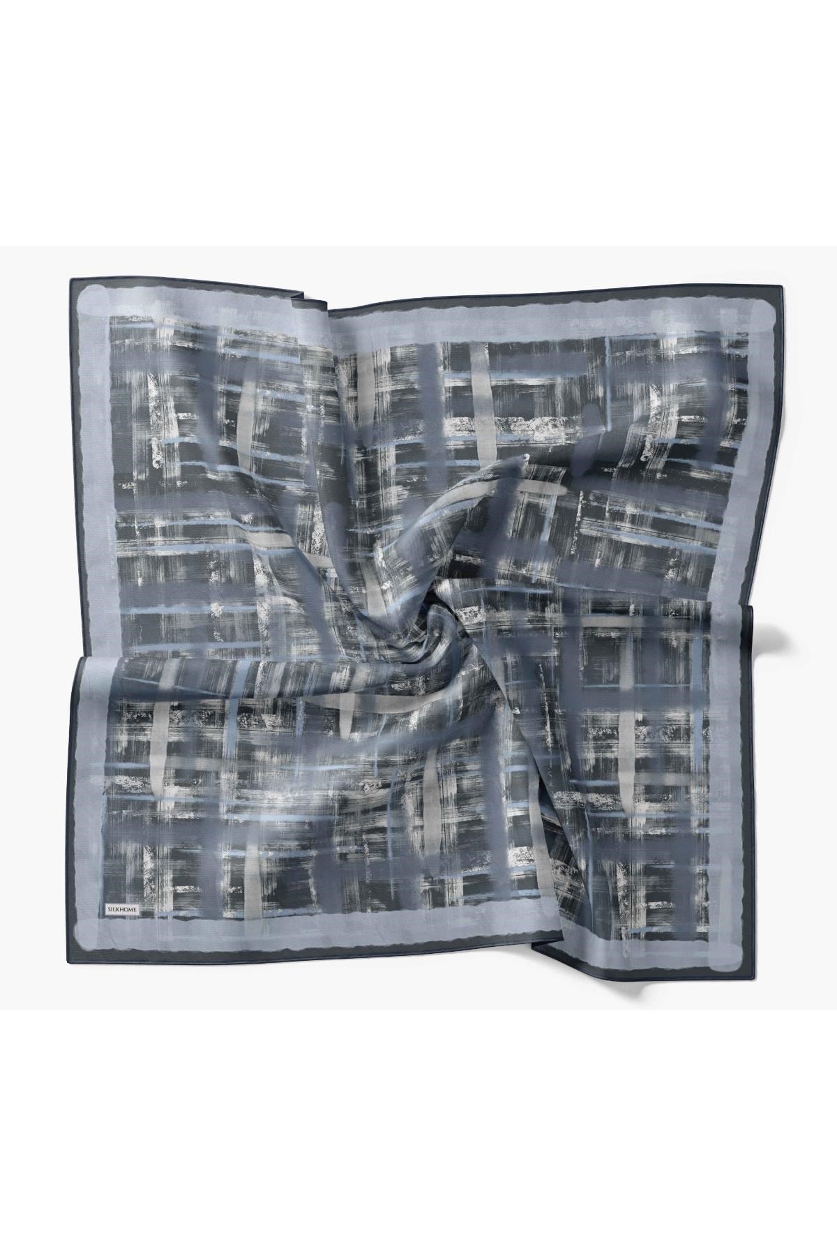 Twill İpek Flow Lines Eşarp Asker Yeşili 90x90