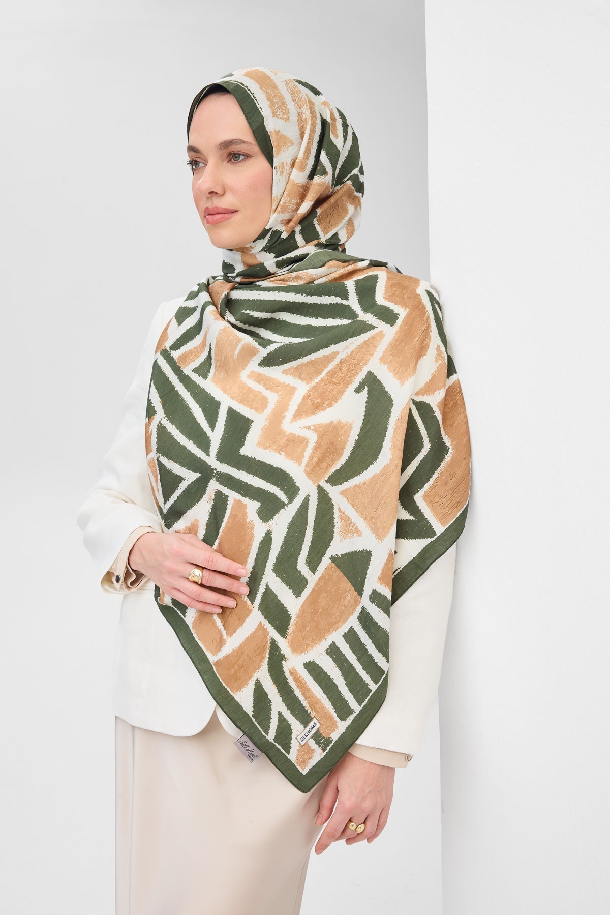 Urban Hours Moira Koyu Yeşil Mayda Şal