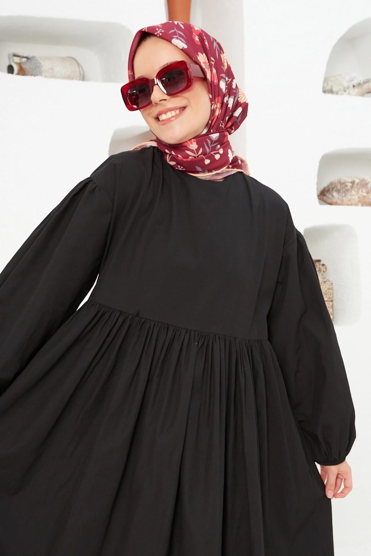Violet Bordo Pamuk Viskon Eşarp