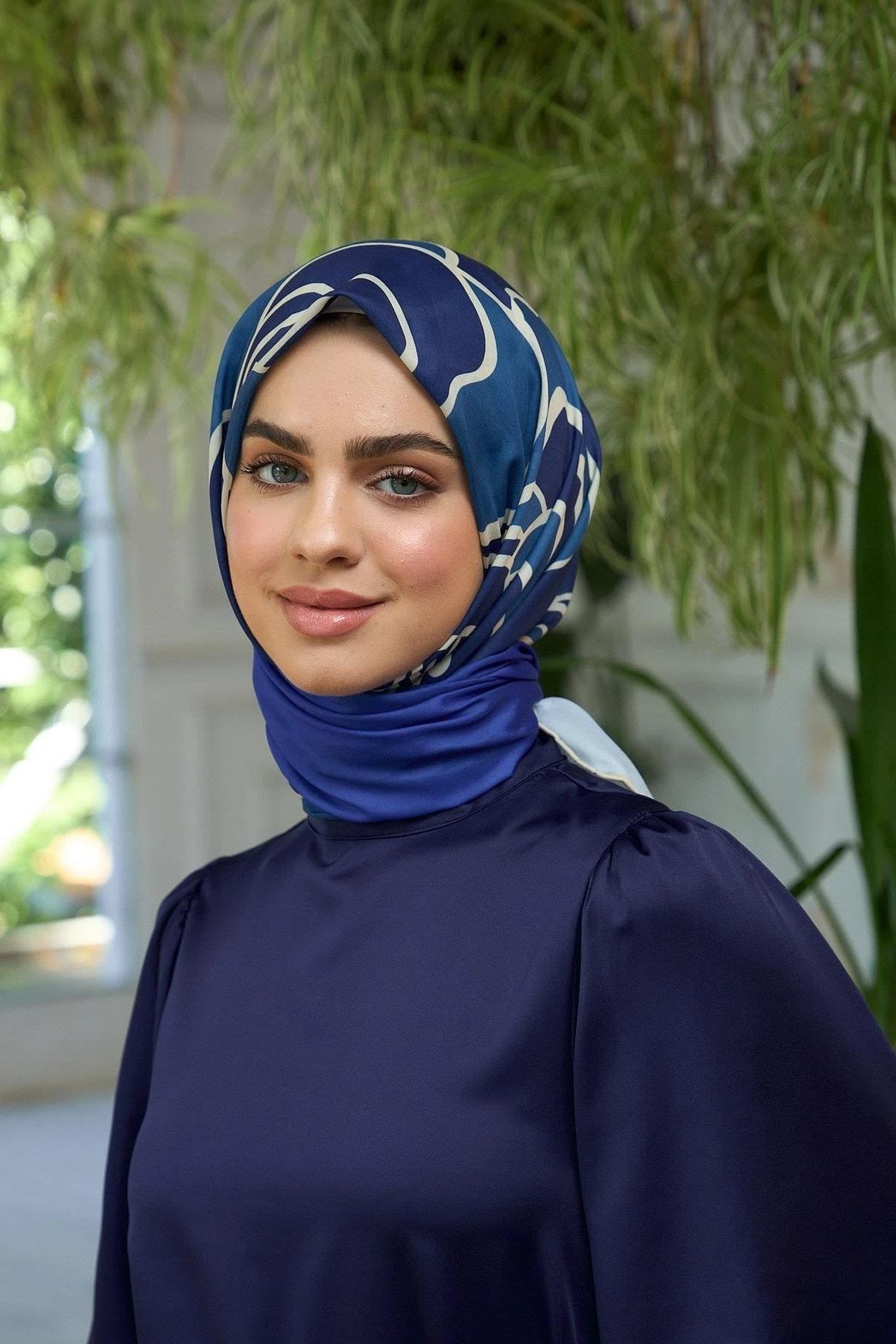 Yaz Işıltısı Koleksiyonu Soft Eşarp Lacivert Mavi 1188-08