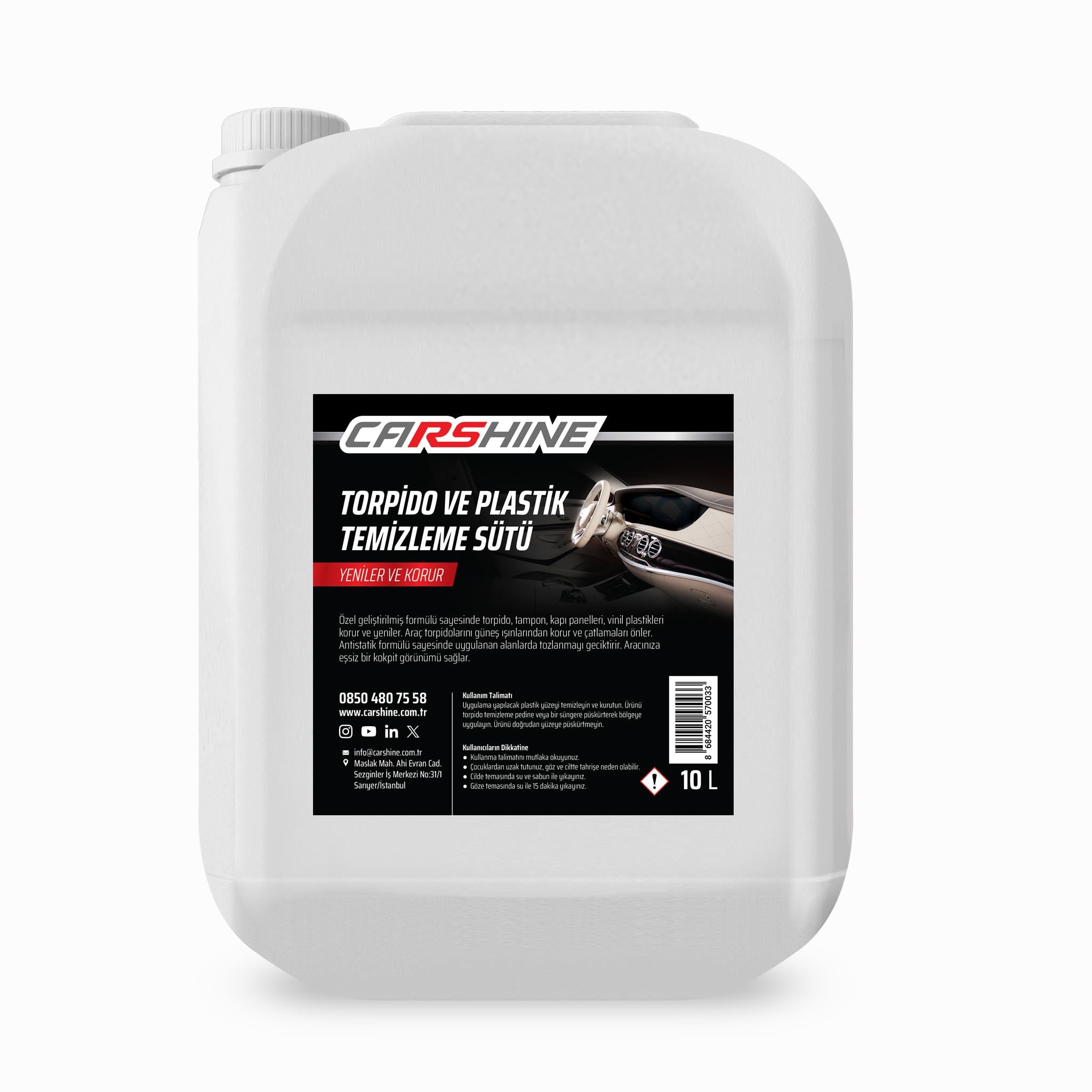Carshine Torpido Temizleme Sütü 10L