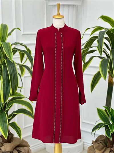 3 Pile Şerit Tunik 735 T-24 Kırmızı