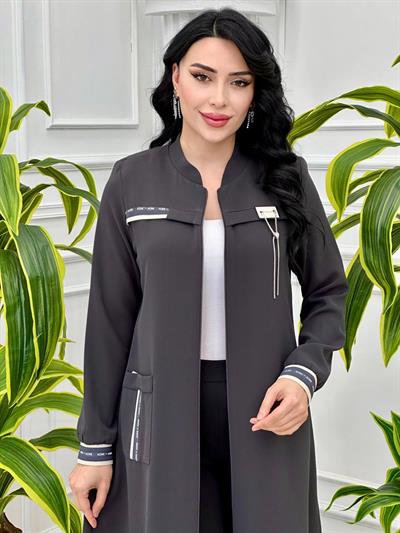 Acme Ribanalı Pardesü 5019 Tk-24 Gri