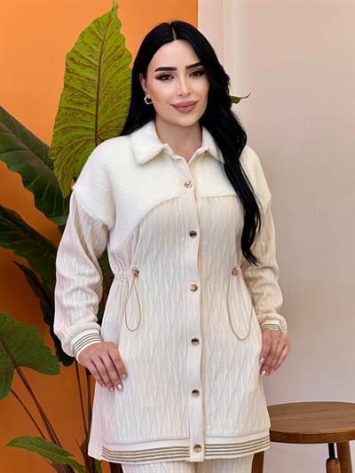 Angora Detay ÖrmeTakım 2532 T-25 Ekru