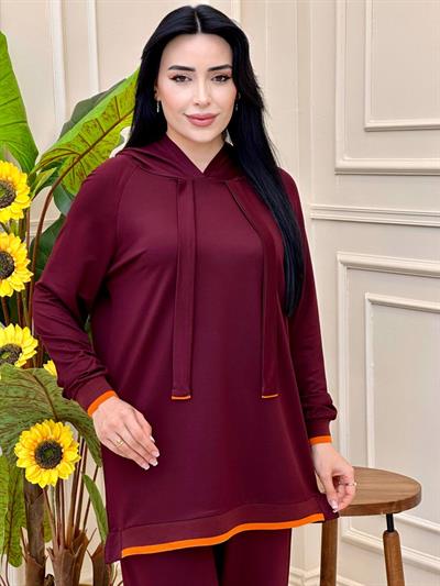 Bağçık Detay İkili Takım 189 t025 Bordo