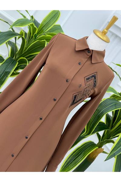 Baklava Taş Tunik 5262 Kahverengi