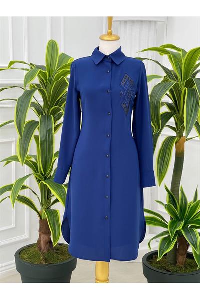 Baklava Taş Tunik 5262 Saks
