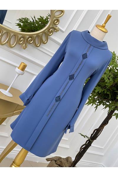 Baklava Taş Tunik 579 Mavi