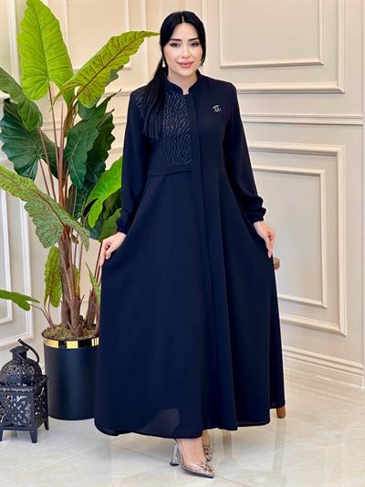 Baskılı Mevlana Pardesü 8212 f025 Siyah