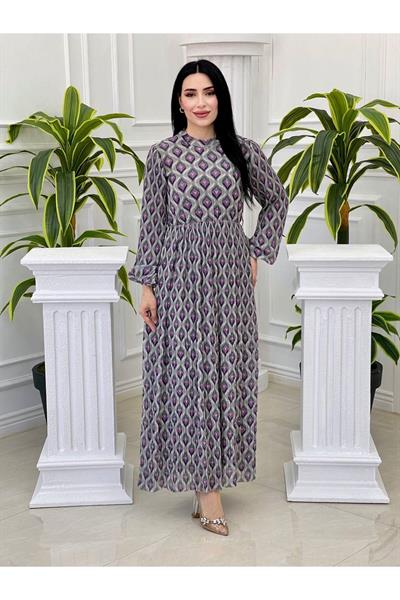Batik Desen Elbise 1170 Gri