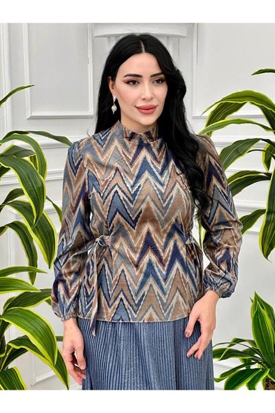 Batik Desen Etekli Takım 3430 İndigo
