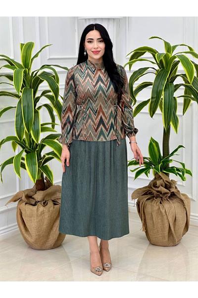 Batik Desen Etekli Takım 3430 Yeşil