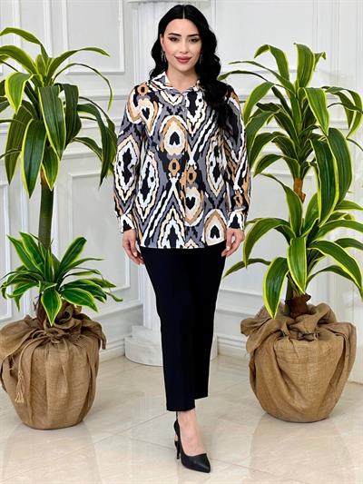 Batik Desen Gömlek 717 T-24 Gri