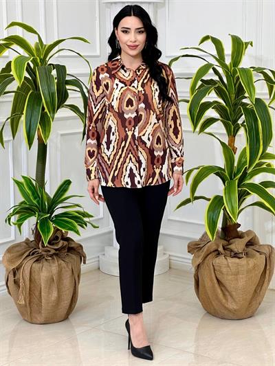 Batik Desen Gömlek 717 T-24 Taba