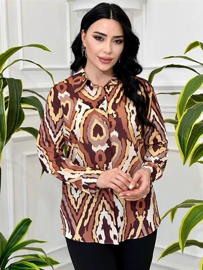 Batik Desen Gömlek 717 T-24 Taba