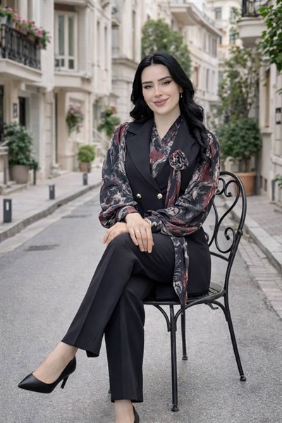Batik Desen Gömlekli Üçlü Takım 1770 T-26 Siyah