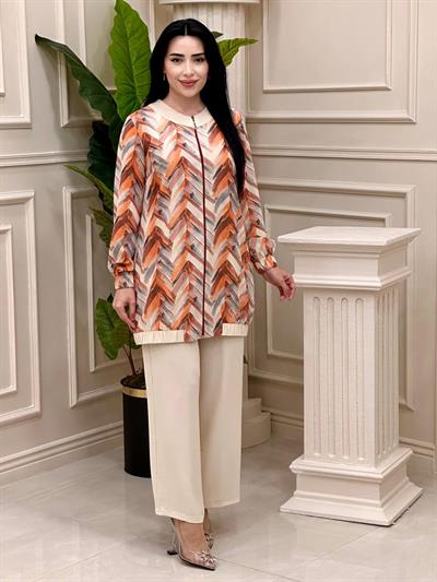 Batik Desen İkili Takım 2203 T-24 Turuncu