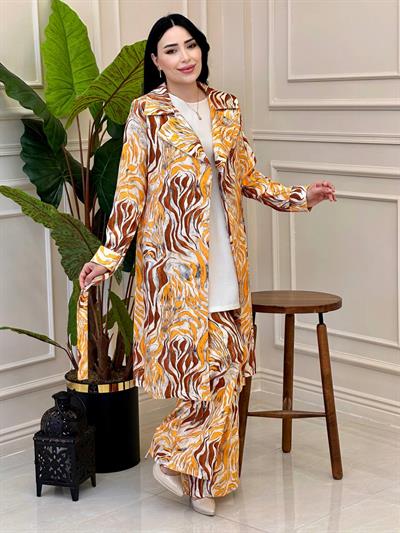 Batik Desen Üç lü takım 7388 T-25 Turuncu