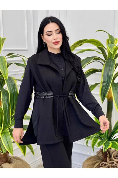 Bel Bağlamalı 3 Lü Spor Takım 7088 Siyah