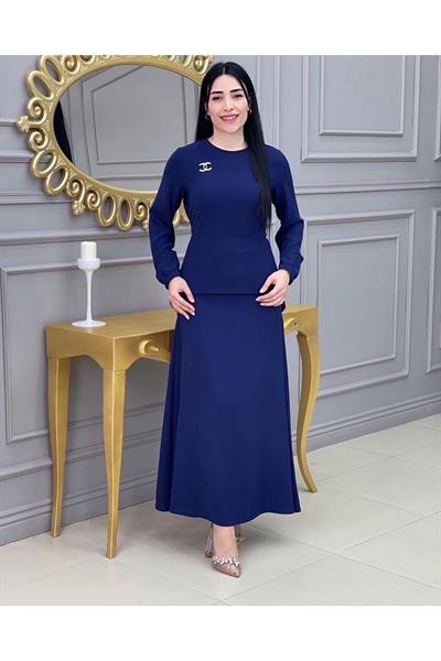 Bel BAğlamalı Etekli Takım 628 Saks