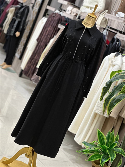 Bel Büzme Spor Elbise 12674 T-26 Siyah