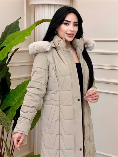 Bel Detay Şişme Kaban  8196 t-24 Bej
