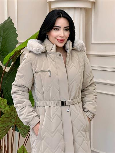 Bel Lastik Kemer Şişme Kaban 8203 t-24 Bej