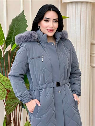 Bel Lastik Kemer Şişme Kaban 8203 t-24 Gri