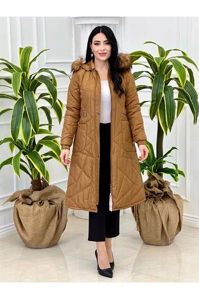 Bel Tokalı Şişme Kaban 8135 Taba