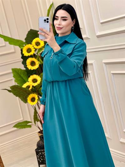Bonber Ceketli Elbise 0190 e025 Mint yeşili