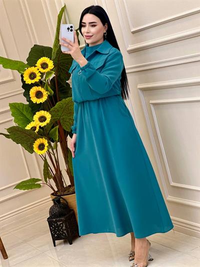 Bonber Ceketli Elbise 0190 e025 Mint yeşili