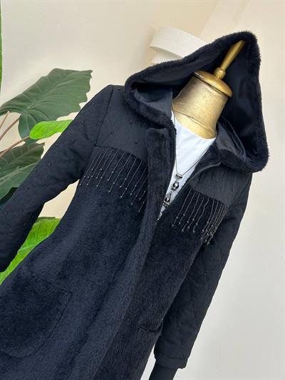 Boncuk Detay Angora Kaban 2920 T-25 Siyah