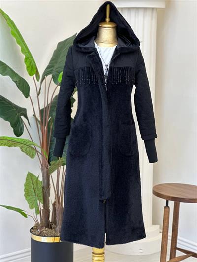 Boncuk Detay Angora Kaban 2920 T-25 Siyah