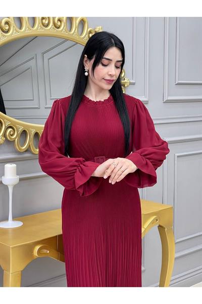 Bürümçük Elbise 3343 Bordo