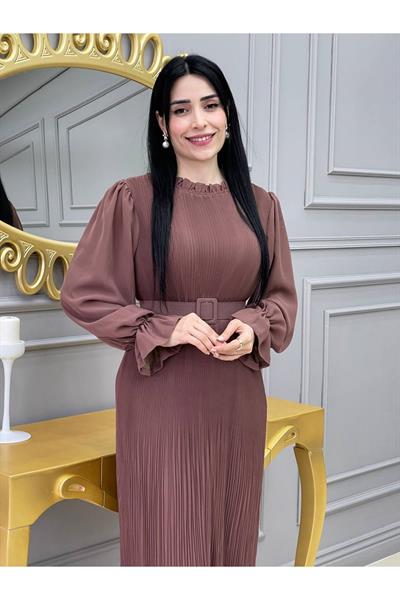 Bürümçük Elbise 3343 Kahverengi