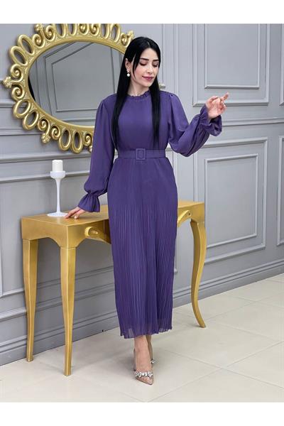 Bürümçük Elbise 3343 Leylak
