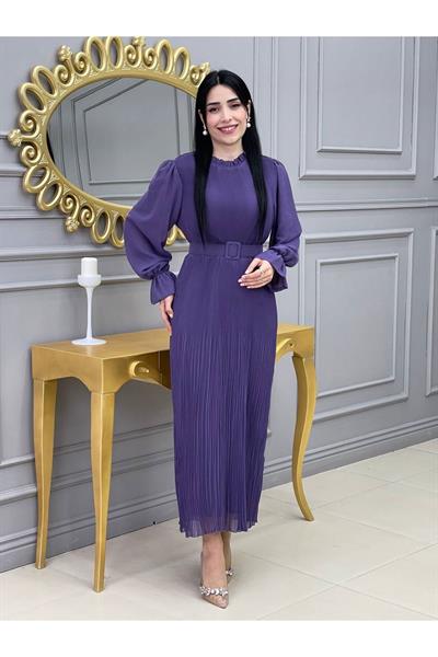 Bürümçük Elbise 3343 Leylak