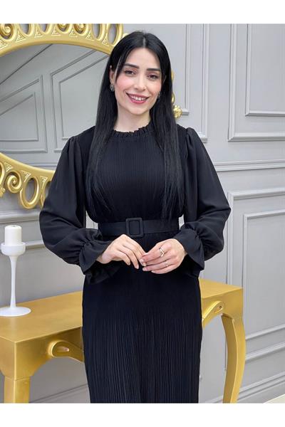 Bürümçük Elbise 3343 Siyah