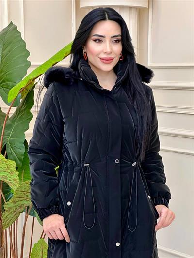 Büyük Beden Şişme Kaban 8209 t-24 Siyah