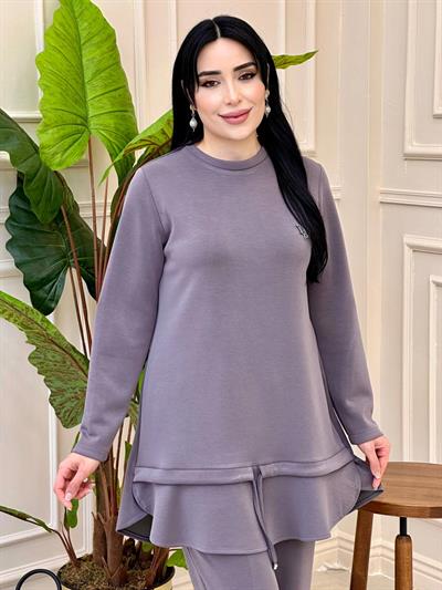 Büzğü Detay Modal Takım 5526 t025 Gri