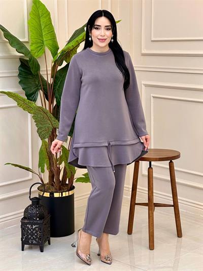 Büzğü Detay Modal Takım 5526 t025 Gri