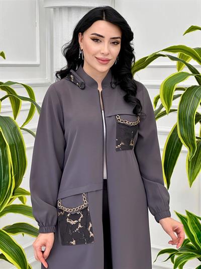 Cebi Zincirli Giy Çık Kap 5024 T-24 Gri