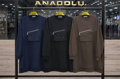 Cep Görünümlü Spor Tunik 10768 T-26 Siyah