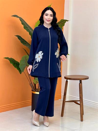 Çiçek Detay Spor İkili Takım 120215 T-25 Lacivert