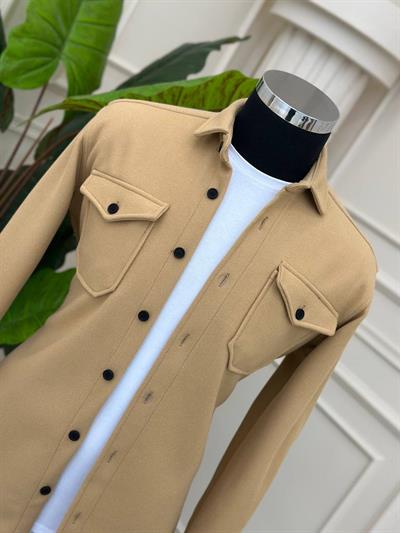 Çift Cep Kaşe Gömlek 3211 T-24 Taba