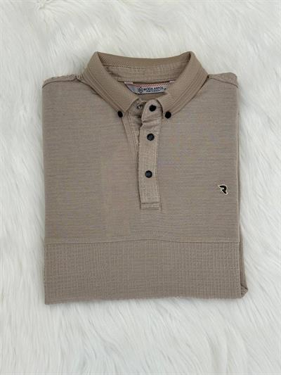 Çift Desen Polo Yaka Yk-114 T-24 Bej